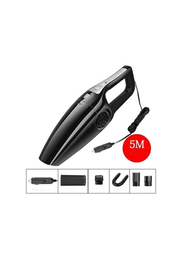 Sones Yüksek Güçlü 120w Güçlü Kuru Ve Islak Kablolu Yedinci Nesil Çift Kullanımlı Elektrikli Araba Süpürgesi-siyah