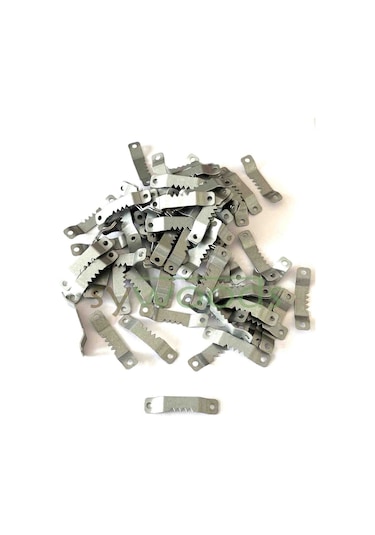 Mini Tırtırlı Timsah Tablo Ve Çerçeve Askısı 5 Adet Askıve Vidaları Tablo Askı Çerçeve Duvara Montaj Gri