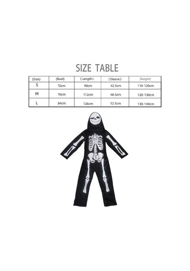 Suntek Grim Reaper Kostüm Cadılar Bayramı Kafatası M