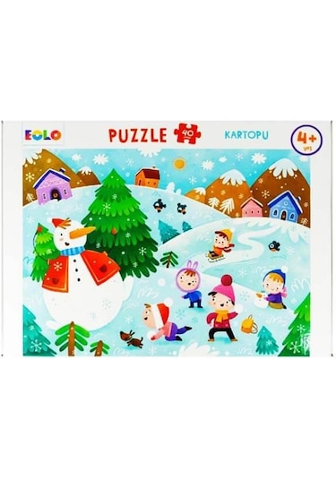+4 Yaş Kartopu Puzzle 40 Parça (Eolo Yayınları)
