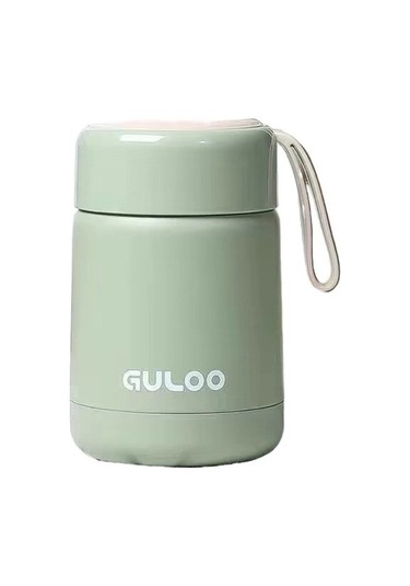 Mini Termos Bardak Taşınabilir Paslanmaz Çelik Güveç Kabı Su Bardağı Keı4ck Açık Yeşil