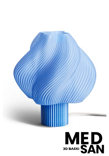 3d Baskı Modern Tasarım Lambader Mavi