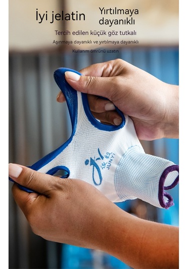 İş Sigortası Eldivenleri Aşınmaya Ve Kire Dayanıklı Siyah 1 Paket 12 Çift