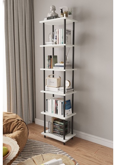 Çevir Kur 45 Cm Beyaz Kitaplık Beyaz