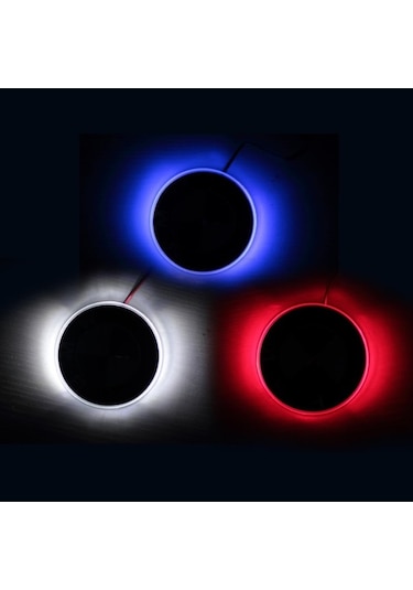 Araba 2d Araba Led Logo Arka Rozet Yan Işık Etiket Amblem Kuyruk Lambası Dekor Bmw İçin Blue Mavi