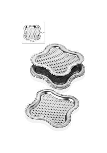 6 Adet Kahve Sunumluk Plastik Tepsi