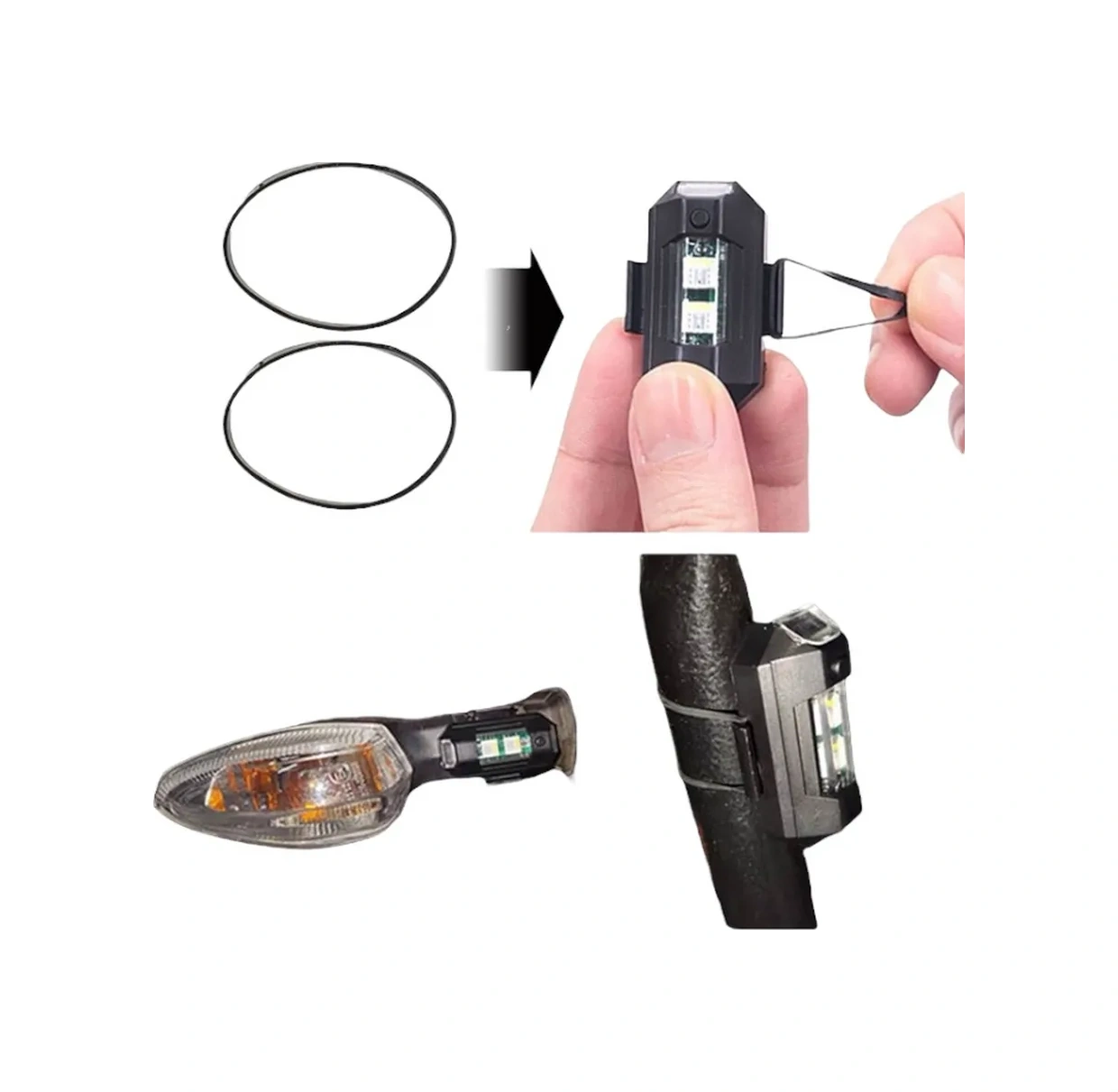 Victorymoto Moped, Motosiklet Ve Bisiklet İçin Kırmızı-mavi Fsek Stroboskoplar 2 Adet 267991397