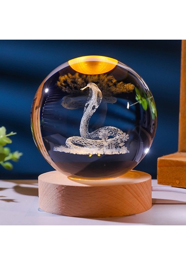 Dolıty Kristal Küre Dekor Taşınabilir Çok Fonksiyonlu Led Çok Renkli