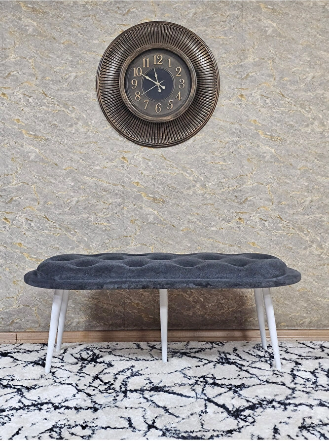 Ufo Oturak Bench - Beyaz Boyalı Sivriltme Ayak - Oturak - Bench - Çok Renkli