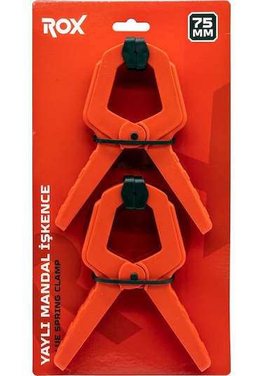 Rox 0149 Yaylı Mandal Tip Kıskaç Işkence 75 Mm 2 Li