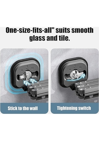 Besthome1 Pratik Katlanır Vakumlu Çamaşır Kurutma Askısı 180/360 Derece, Uzun Ömürlü, Dayanıklı Gri