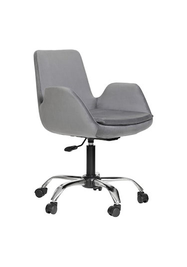 Markaelz Krom Metal Ayaklı Ofis Çalışma Sandalyesi Pescado Gri