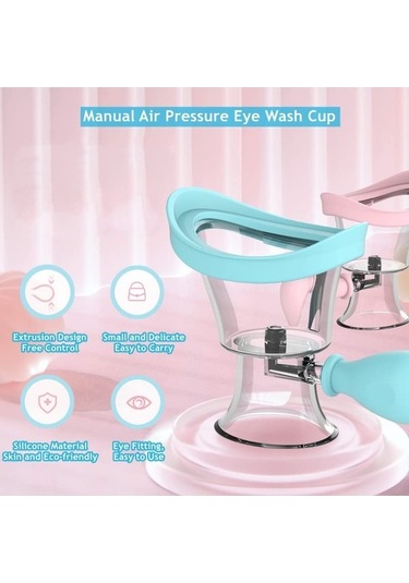 Trendooze Göz Yıkama Kupası Kiti - Hava Basıncı Teknolojisi, Yorgunluk Giderici