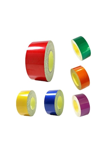 Mavi 5m Yansıtıcı Etiket Kamyon Vücut Bandı Araba Kendinden Yapışkanlı Dıy Uyarı Şeridi Çıkartması