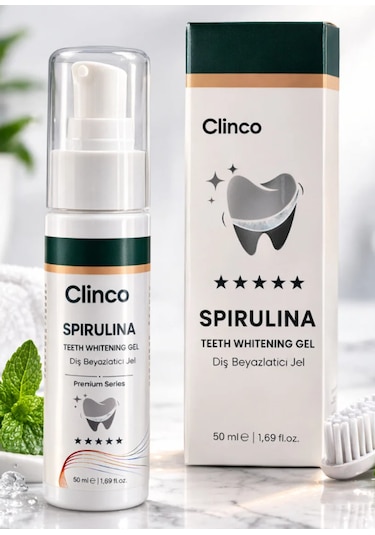 Clinco Spirulina Diş Beyazlatıcı Jel Yeşil 50 ML