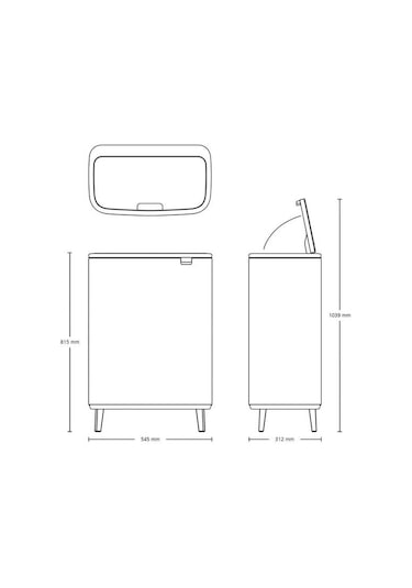 Brabantia Çöp Kutusu 30 + 30 Lt Bo Touch Dokunmatik Kapak Beyaz 1 Beyaz