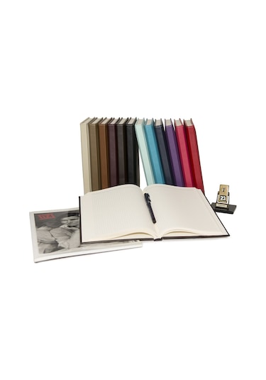 Organizer Ajanda Tarihsiz Kareli 20x26 CM - Kahve Kahverengi