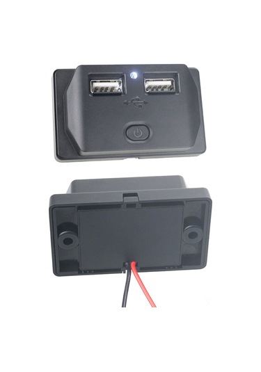 Mufunye Araç Usb Şarj Cihazı 3.1a Çift Portlu, Hızlı Şarj, Açma-kapama Düğmesi, Çoklu Koruma, Otomatik Kapaklı, Araba-motosiklet-gemi Uyumlu Mavi Işık