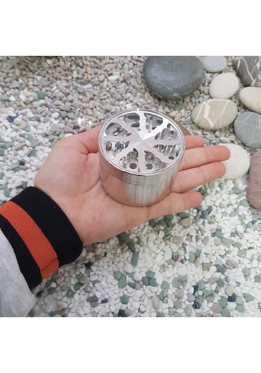 Gri 63 MM 4 Katlı Grinder Herbal Öğütücüsü Parçalayıcı  Rb83slv