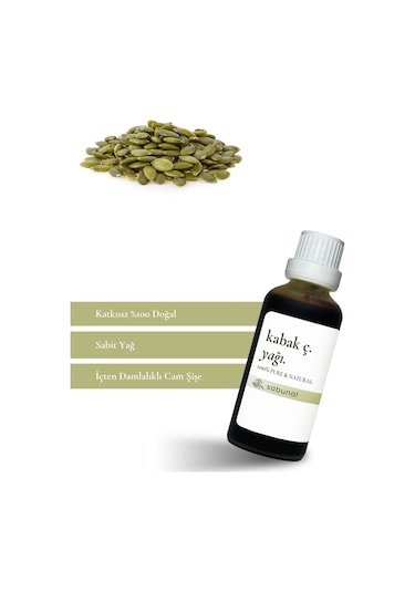 Sabunal Kabak Çekirdeği Yağı 50 ML - Soğuk Sıkım