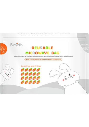 Leezsing Yeniden Kullanılabilir Mikrodalga Sterilizatör Torbaları Buhar Sterilizatör Torbaları Toplam 16 Torba, 320 Kullanım