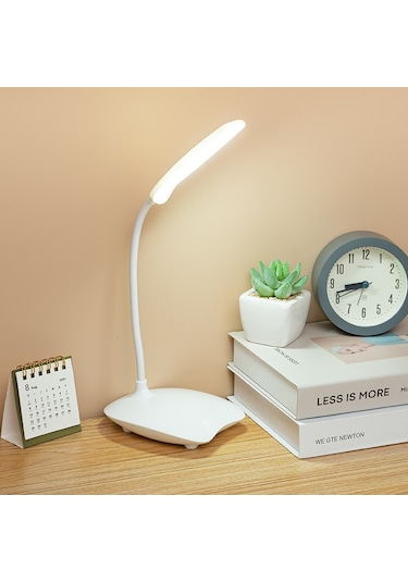 Şarjlı Masa Lambası Dokunmatik Düğmeli 3 Mod 18 Led Beyaz Masa Lambası Beyaz