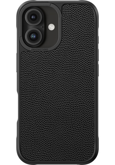 İphone 16 Plus Uyumlu Kılıf Magsafe Şarj Özellikli Amazingthing Glamour Serisi Kapak Siyah