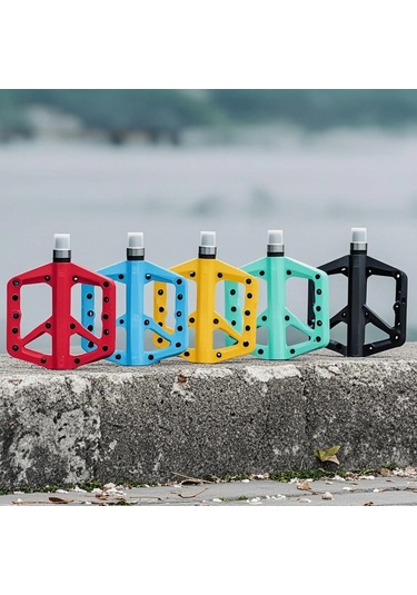 Ranyeek Geniş Yüzeyli Kaymaz Bisiklet Pedalı - Dayanıklı Nylon Ve Rulmanlı Tasarım