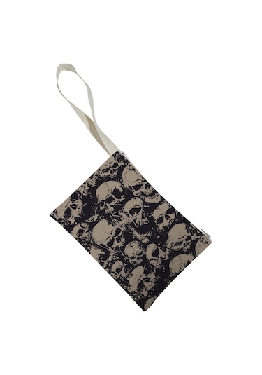 Unisex Kuru Kafa Desenli Portföy Clutch Çanta