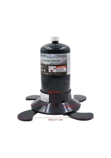 Pazly Siyah Propan Gaz Kartuşu Sabit Braketi, Açık Hava Plastik Silindir Destek Siyah