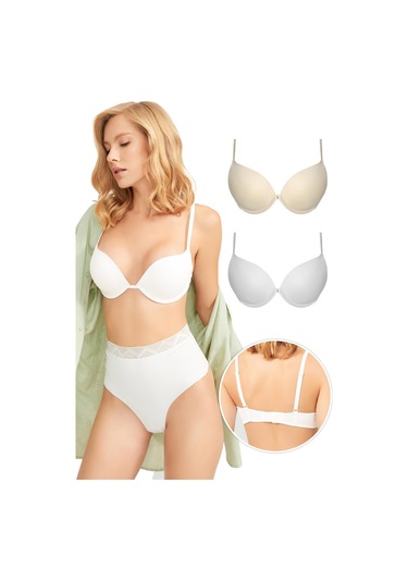 Lol Up Push Up Balenli Sütyen 2'li Paket-3 Çok Renkli