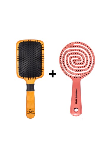 Fontenay Saç Açma Fırçası 116 + 3 Boyutlu Açma Tarama Tarak Saç Fırçası 2'li Set