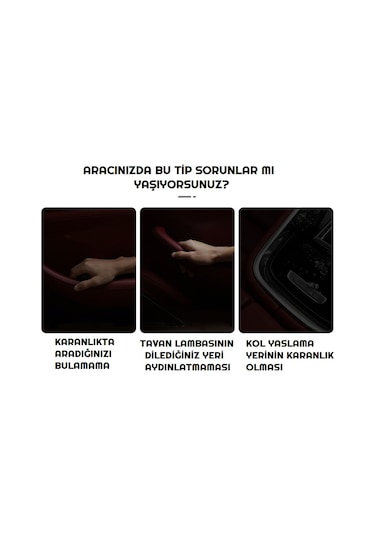 Dokunmatik Sensörlü Mini 6 Led Torpido Lambası Taşınabilir USB Şarjlı Mıknatıslı