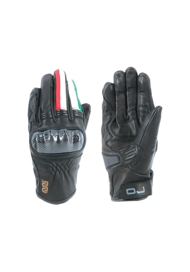 Oj Fıghter 1.8 İtalyan Tarzı Korumalı Kısa Motosiklet Deri Eldiven Xs
