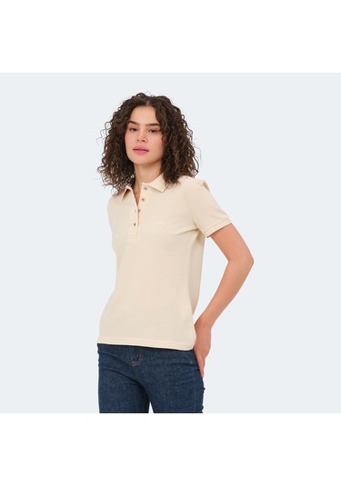 Slazenger VERA I Kadın Polo Yaka Krem Tişört