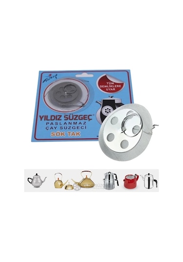 Çaydanlık Demlik İçi Paslanmaz Sök Tak Süzgeç 50 Li Diğer
