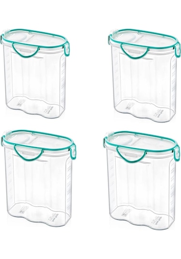 Buffer® 4 Adet Kilitli Kapaklı Erzak Gıda Saklama Kabı 24 Litre Çok Renkli