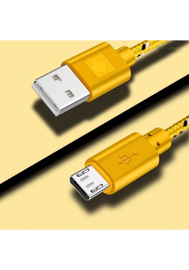 Maerknon60w Hızlı Şarj Mikro Usb Kablo Xiaomi Redmi Samsung Uyumlu S6 S7 İçinkahverengi0.75 M