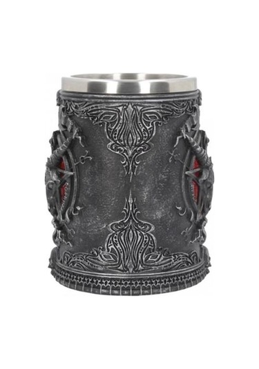 Pentagram Boynuz Bira Kupa Paslanmaz Çelik Ve Amp Reçine 3d Tankard Kahve Bira Kupa Drinkware Cup Mystic Wicca Fan Hediye Kupalar Siyah A