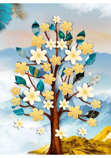 Nova Puzzle 1000 Parça Altın Sarısı Ağaç Puzzle