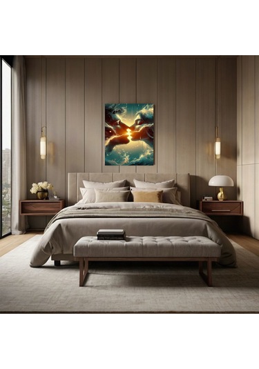 Yatak Odası Kanvas Tablo 5 Duvar Dekarasyon Süsü