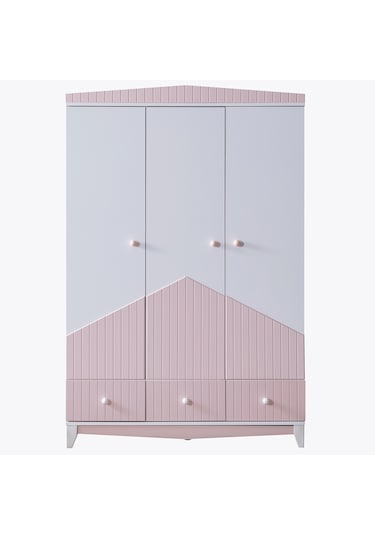 Bello Çocuk Odası Takımı, Bello Yavrulu Karyola, Fethiye 3 Kapaklı Dolap, Şifonyer - Pembe Renkli Bello Çocuk Odası Takımı, Bello Yavrulu Karyola, Fethiye 3 Kapaklı Dolap, Şifonyer - Pembe Renkli