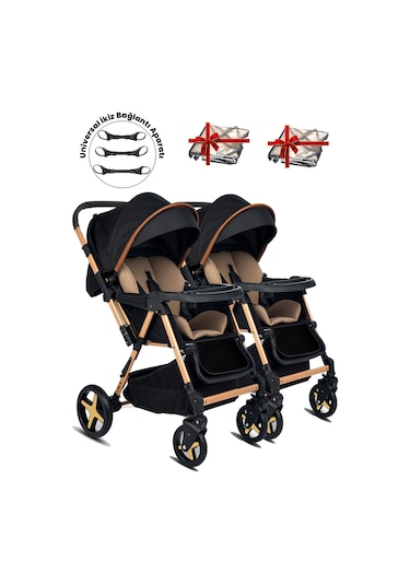 Baby Home 810 Ayrılıp Birleşebilen Çift Yönlü İkiz Bebek Arabası