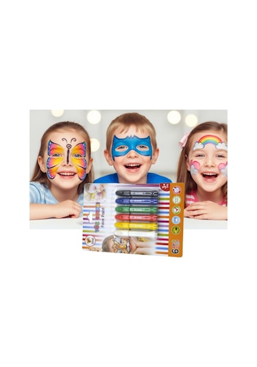 Lino Yüz Boyası 6 Renk Çevirmeli Ln-905 Çok Renkli