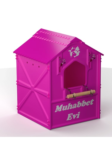Plastik Kuş Yuvalığı Demonte 15x15x20 Pembe