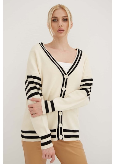 Fashion Friends Bayan Hırka 24k0511k1 Ekru Ekru