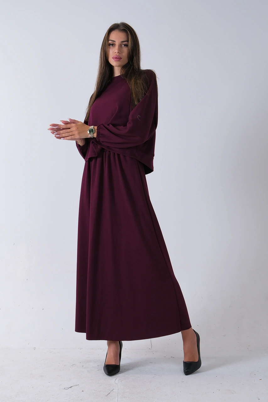 Feminist Mürdüm Önü Yarasakol Etekli Takım 31040702.21 Mürdüm