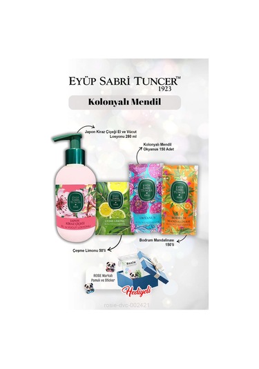 150'li Okyanus Ve Mandalina,limon 50'li Ve Kiraz Çiçeği Losyon 280 Ml Rosie Tekli