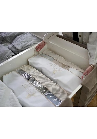 Pencereli Baza Hurç Baza Altı Düzenleyici Hurç 70 32 30 Cm Gri-beyaz