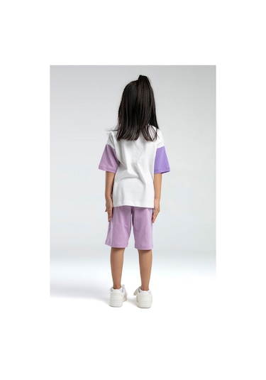 Rolypoly Kız Çocuk Mor Bermuda Takım 5274-47992 Mor